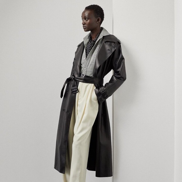 Ralph Lauren Purple Label Jackets & Blazers - Ralph Lauren Purple Label Leather Trench Coat